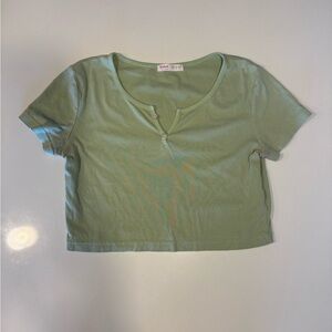 Brandy Melville Style Sage Green Crop Top